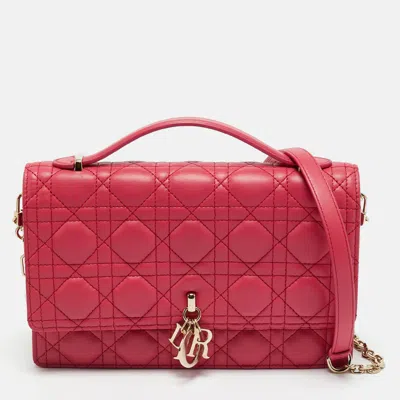 Pre-owned Dior Top Handle Bag In Pink