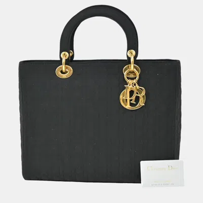 Pre-owned Dior Top Handle Bags In Black