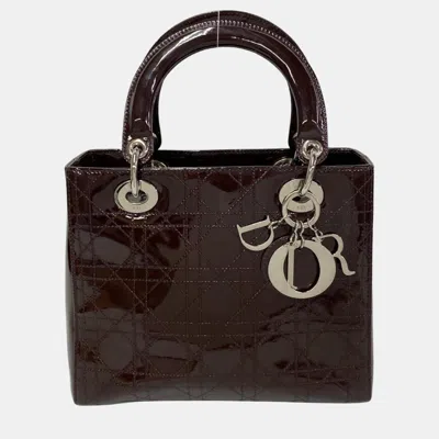 Pre-owned Dior Top Handle Bags In Brown