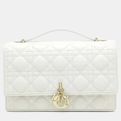 Pre-owned Dior Top Handle Clutch And Crossbody Bag