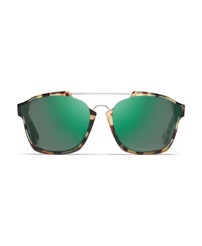 Dior Tortoise Turtle Square Sunglasses In Green