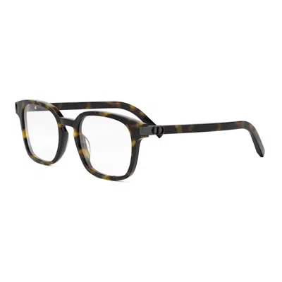 Dior Tortoiseshell Square Full-rim Eyeglasses In Yellow