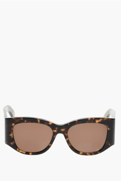 Dior Tortoiseshell Sunglasses With Maxi Rods In Brown