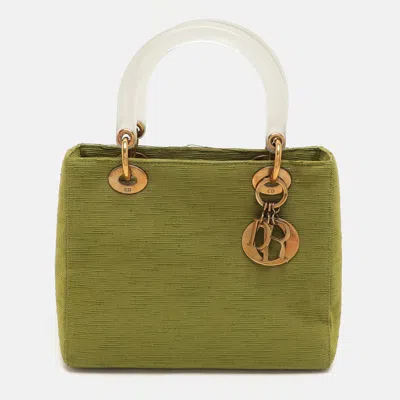 Pre-owned Dior Tote In Green