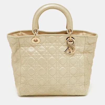 Pre-owned Dior Tote In Silver