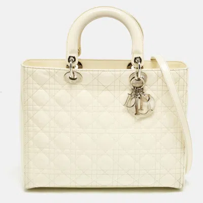 Pre-owned Dior Tote In White