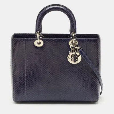 Pre-owned Dior Tote In Purple