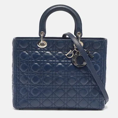 Pre-owned Dior Tote In Blue