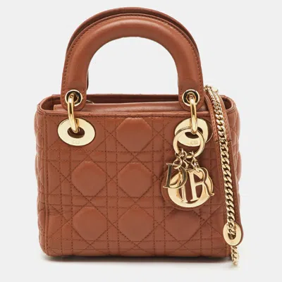 Pre-owned Dior Tote In Brown