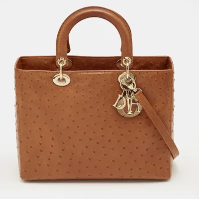 Pre-owned Dior Tote In Brown