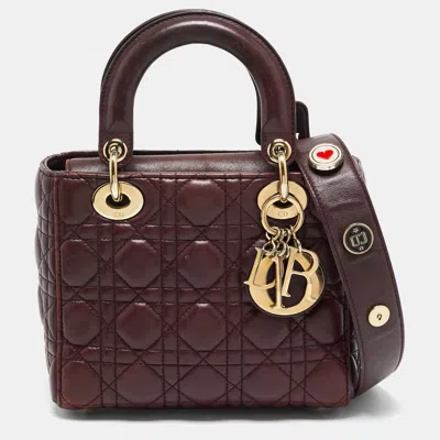 Pre-owned Dior Tote In Burgundy