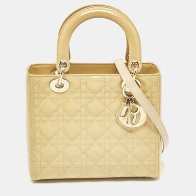 Pre-owned Dior Tote In Cream