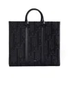 Dior Tote East-west Maxi Oblique Black In Black
