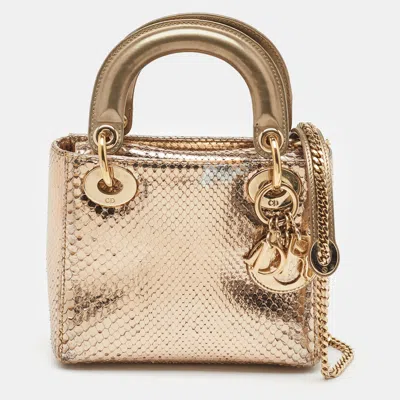 Pre-owned Dior Tote In Gold