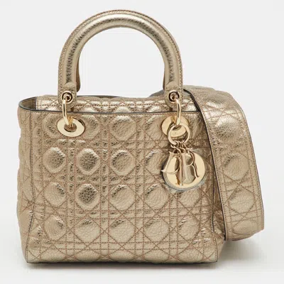 Pre-owned Dior Tote In Gold