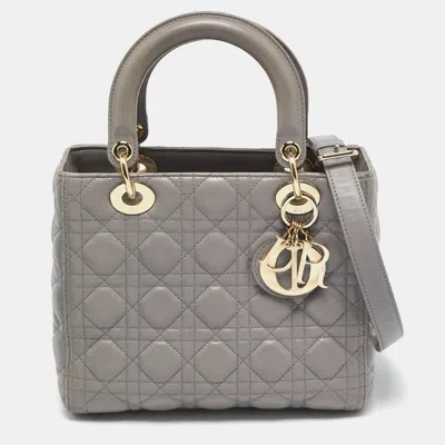 Pre-owned Dior Tote In Gray