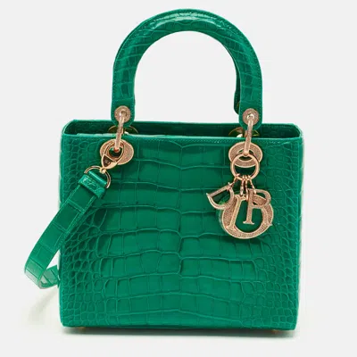 Pre-owned Dior Tote In Green