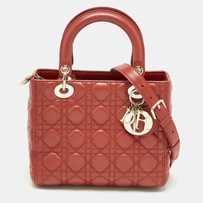 Pre-owned Dior Tote In Red