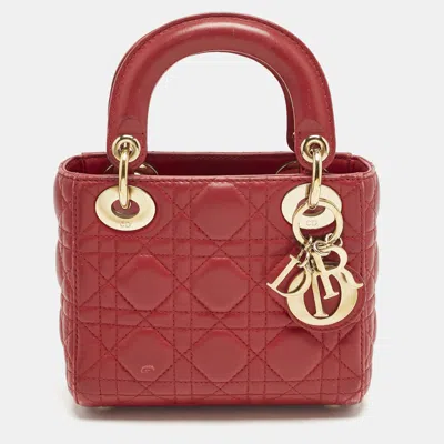 Pre-owned Dior Tote In Red