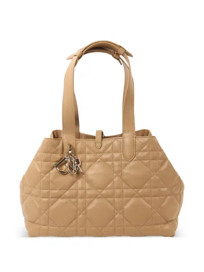 Pre-owned Dior Toujours Macrocannage Shoulder Bag In Neutral