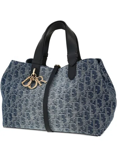 Pre-owned Dior Toujours Tote Bag In Blue