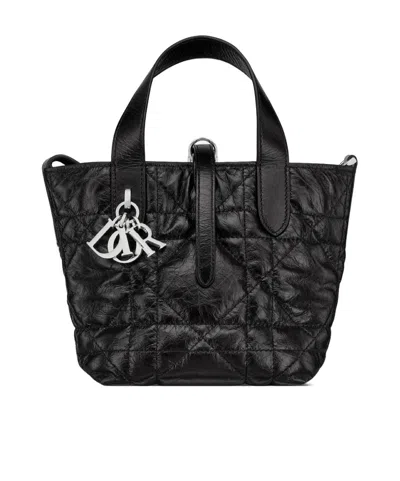 Dior Toujours Vertical Nano Tote Bag In Black
