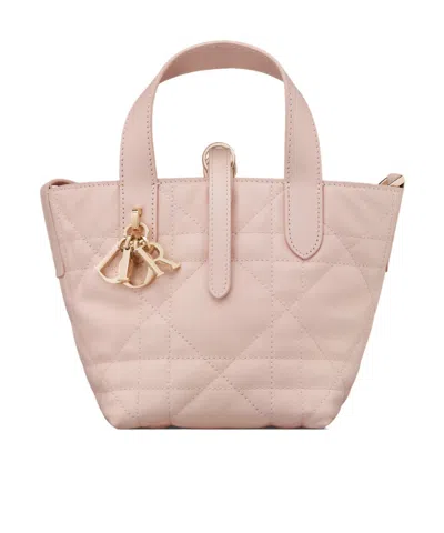 Dior Toujours Vertical Nano Tote Bag In Pink