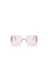 Dior Transparent Shield-frame Sunglasses In Bright Pink