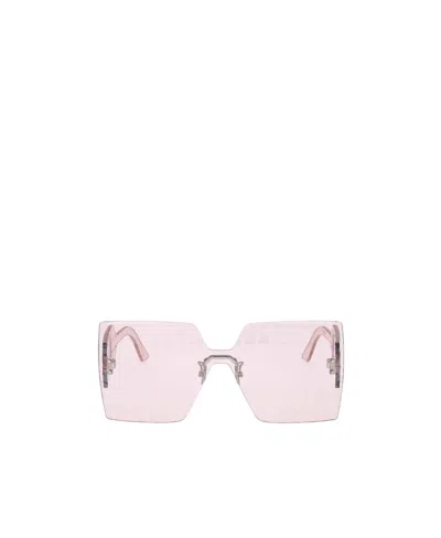 Dior Transparent Shield-frame Sunglasses In Bright Pink