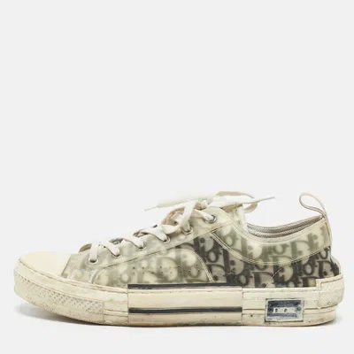 Pre-owned Dior Transparent/white Mesh And Pvc B23 Low Top Sneakers Size 43