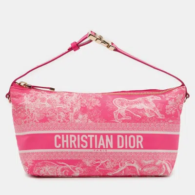 Pre-owned Dior Travel Nomad Pouch In Pink