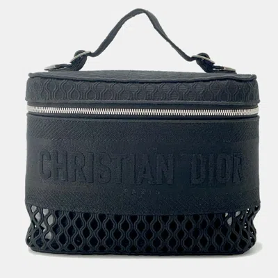 Pre-owned Dior Travel Vanity Bag Black Canvas