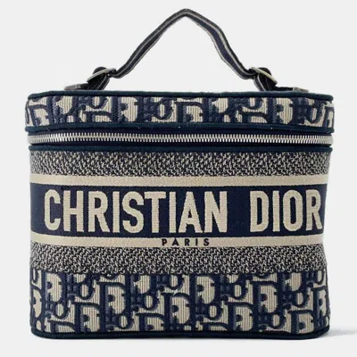 Pre-owned Dior Travel Vanity Case In Blue