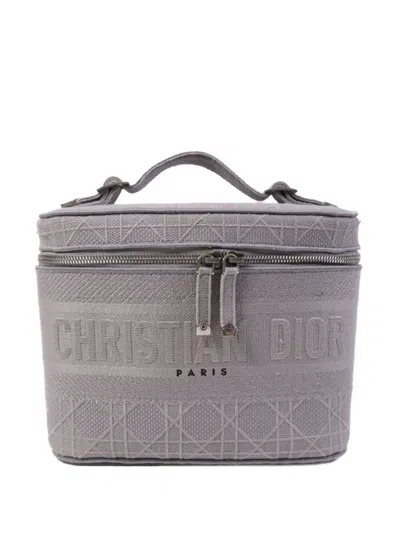 Pre-owned Dior Travel Vanity Case In Gray