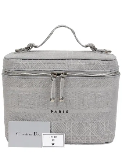 Dior Travel Vanity Case Tote Bag (authentic Pre-loved) In Gray