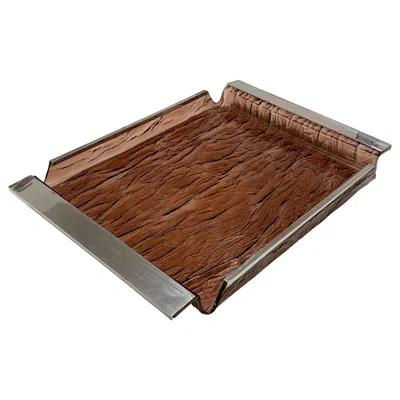 Pre-owned Dior Tray Centrepiece Ice Effect Tray, Lucite Chrome Willy Rizzo Style, Italy, 1970s In Brown