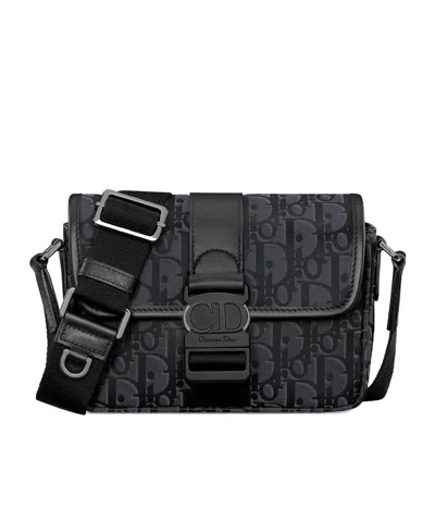 Dior Trek Mini Flap Messenger Bag In Black