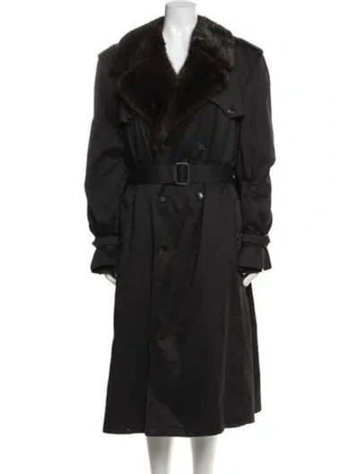 Pre-owned Dior Trench Coat In Black