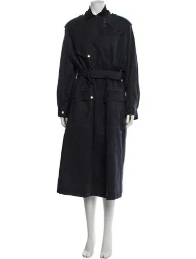 Pre-owned Dior Trench Coat In Gray