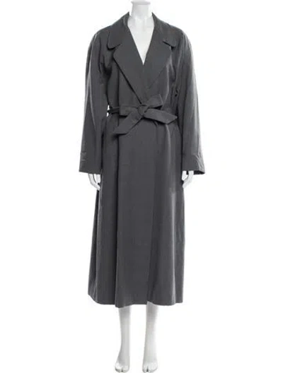 Pre-owned Dior Trench Coat In Gray
