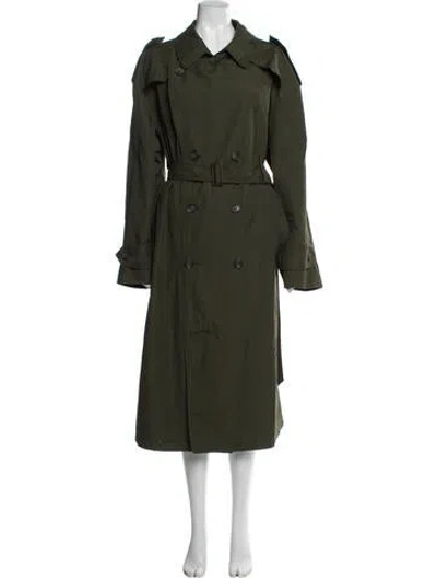 Pre-owned Dior Trench Coat In Green