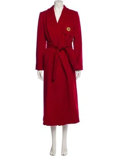 Pre-owned Dior Trench Coat In Red