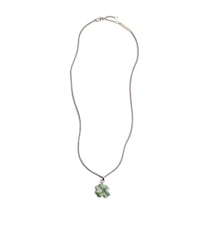 Dior Trfle Pendant Necklace In Gray