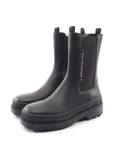 Pre-owned Dior Trial Side-gore Chelsea Boots In Black