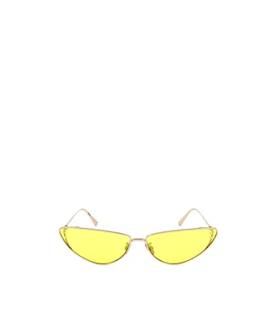 Dior Triangle Frame Sunglasses In Yellow