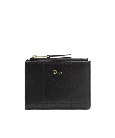 Dior Trianon Dahlia Wallet In Black