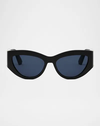 Dior Tribales B1i Sunglasses In Shiny Black/blue