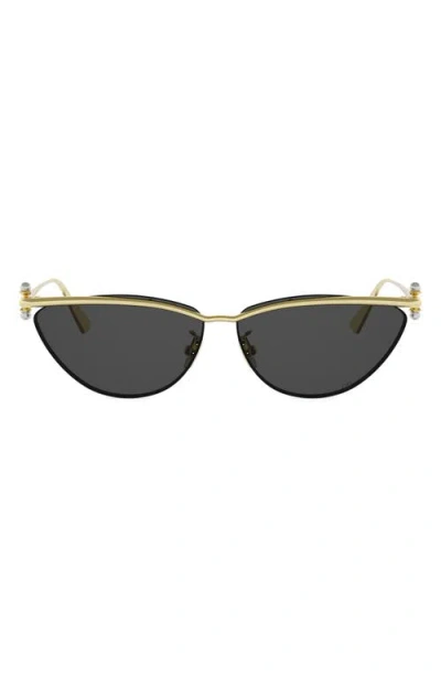 Dior Tribales B2u 61mm Cat Eye Sunglasses In Gold