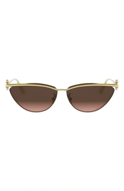 Dior Tribales B2u 61mm Cat Eye Sunglasses In Gold