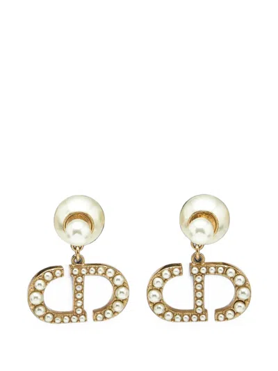 Pre-owned Dior Tribales Post-back Earrings In Gold